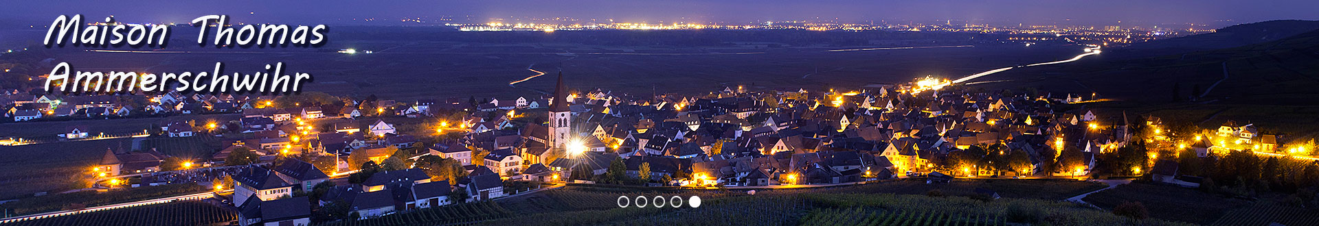 le village d'Ammerschwihr la nuit